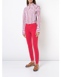 Красные джинсы скинни от Frame Denim