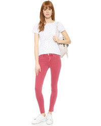 Красные джинсы скинни от Hudson