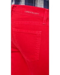 Красные джинсы скинни от Current/Elliott