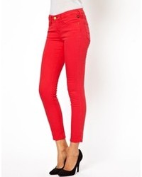 Красные джинсы скинни от Vivienne Westwood Anglomania / Lee