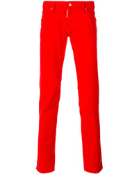 Мужские красные джинсы от DSQUARED2