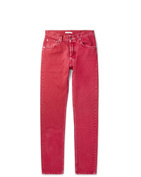 Мужские красные джинсы от Helmut Lang