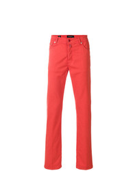 Мужские красные джинсы от Kiton