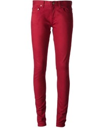 Женские красные джинсы от Saint Laurent