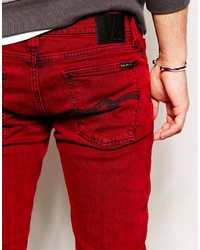 Мужские красные джинсы от Nudie Jeans