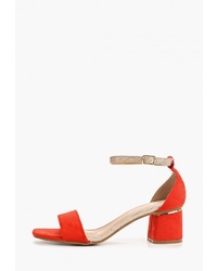 Красные замшевые босоножки на каблуке от BelleWomen