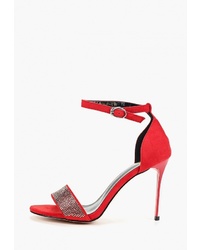 Красные замшевые босоножки на каблуке от Diora.rim