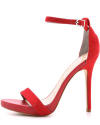 Красные замшевые босоножки на каблуке от Sam Edelman
