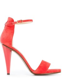 Красные замшевые босоножки на каблуке от L'Autre Chose