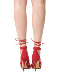 Женские красные замшевые босоножки от Schutz