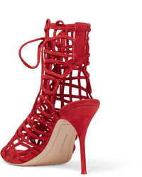 Женские красные замшевые босоножки от Sophia Webster