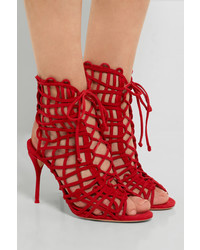 Женские красные замшевые босоножки от Sophia Webster