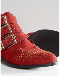 Красные замшевые ботильоны от Office