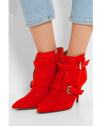 Красные замшевые ботильоны от Tabitha Simmons