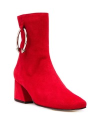 Красные замшевые ботильоны от Dorateymur
