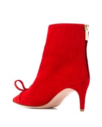 Красные замшевые ботильоны от RED Valentino