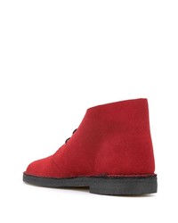 Красные замшевые ботинки дезерты от Clarks Originals