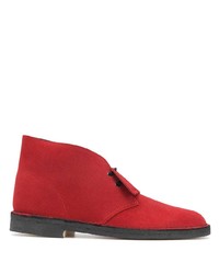 Красные замшевые ботинки дезерты от Clarks Originals