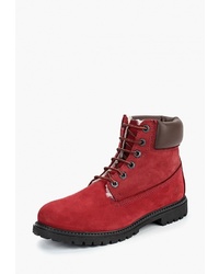 Женские красные замшевые ботинки на шнуровке от Lumberjack