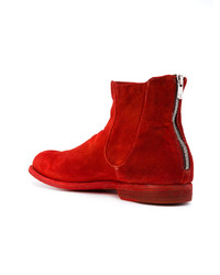 Мужские красные замшевые ботинки челси от Officine Creative