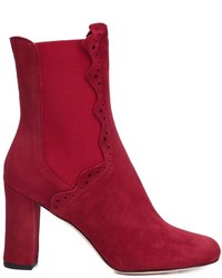 Женские красные замшевые ботинки челси от Derek Lam