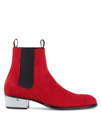 Мужские красные замшевые ботинки челси от Giuseppe Zanotti