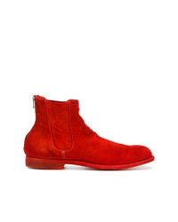 Мужские красные замшевые ботинки челси от Officine Creative