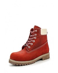 Женские красные замшевые ботинки от Excavator