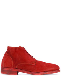 Мужские красные замшевые ботинки от Guidi