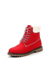 Женские красные замшевые ботинки от Keddo