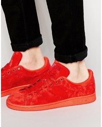 Мужские красные замшевые кеды от adidas
