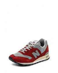 Мужские красные замшевые кроссовки от New Balance
