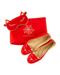 Красные замшевые лоферы с вышивкой