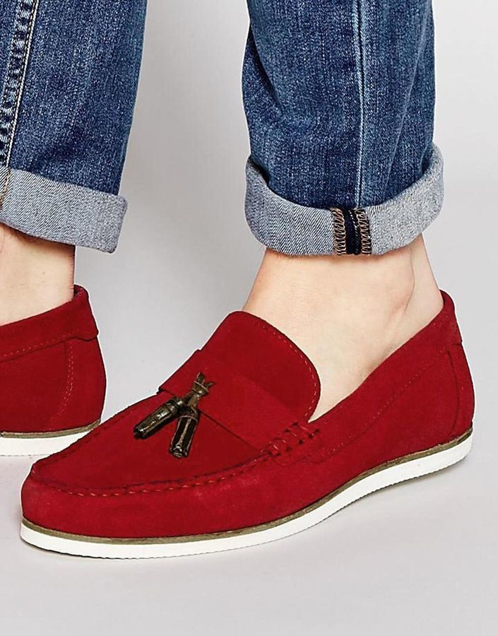 Asos 2024 red loafers