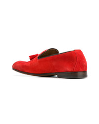Красные замшевые лоферы с кисточками от Doucal's