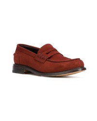 Мужские красные замшевые лоферы от Berwick Shoes