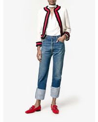 Женские красные замшевые лоферы от Dorateymur