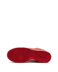 Мужские красные замшевые низкие кеды от Nike