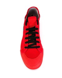 Мужские красные замшевые низкие кеды от Adidas By Raf Simons