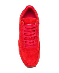 Женские красные замшевые низкие кеды от Philippe Model