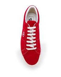 Мужские красные замшевые низкие кеды от Vans