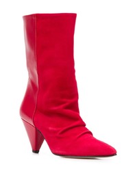 Красные замшевые полусапоги от Marc Ellis