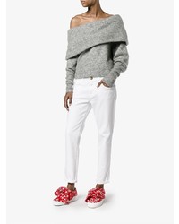 Женские красные замшевые слипоны от Joshua Sanders