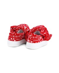 Женские красные замшевые слипоны от Joshua Sanders