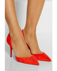 Красные замшевые туфли от Jimmy Choo