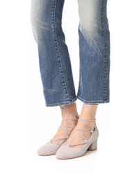 Красные замшевые туфли от Jeffrey Campbell