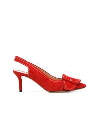Красные замшевые туфли от Casadei