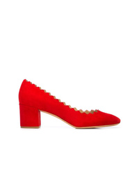 Красные замшевые туфли от Chloé
