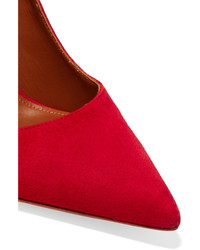 Красные замшевые туфли от Aquazzura