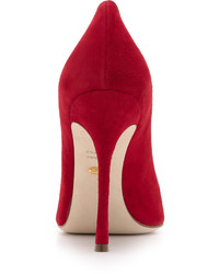 Красные замшевые туфли от Sergio Rossi